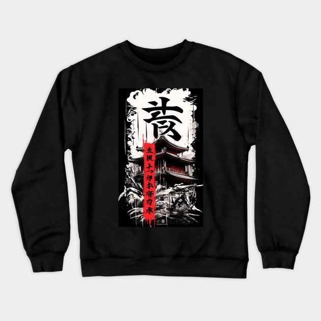 Japanese Graffiti Kanji Crewneck Sweatshirt by Maverick Media